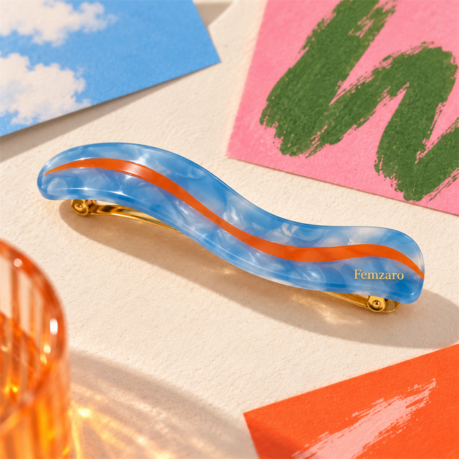Femzaro Blue Orange Wave Clip
