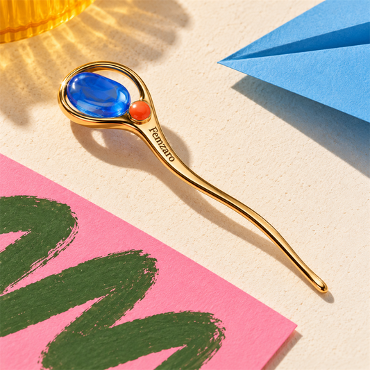 Femzaro Blue Gem Hair Pin